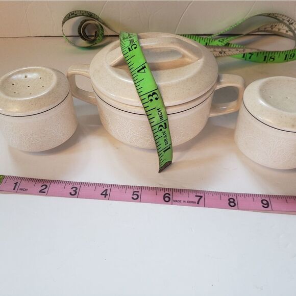 Lenox Temper Ware Silhouette Sugar Bowl & Shakers - Picture 9 of 9